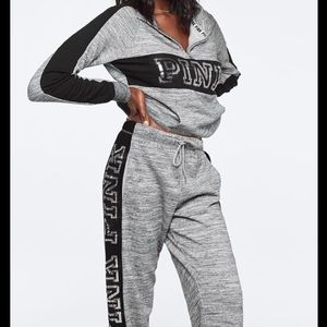 Pink Large Quarter Zip & Matching Boyfriend Sweats